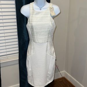 White mixed pattern dress